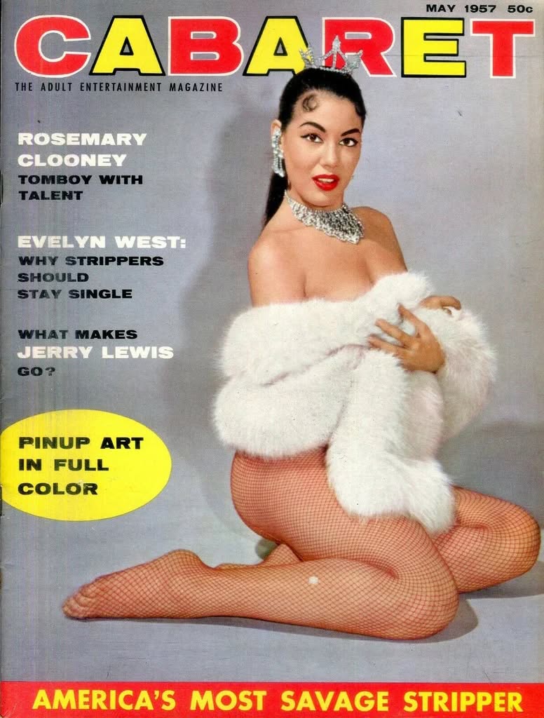 CABARET magazine side cover  May 1957