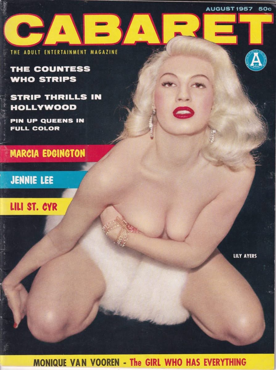CABARET magazine side cover  August 1957