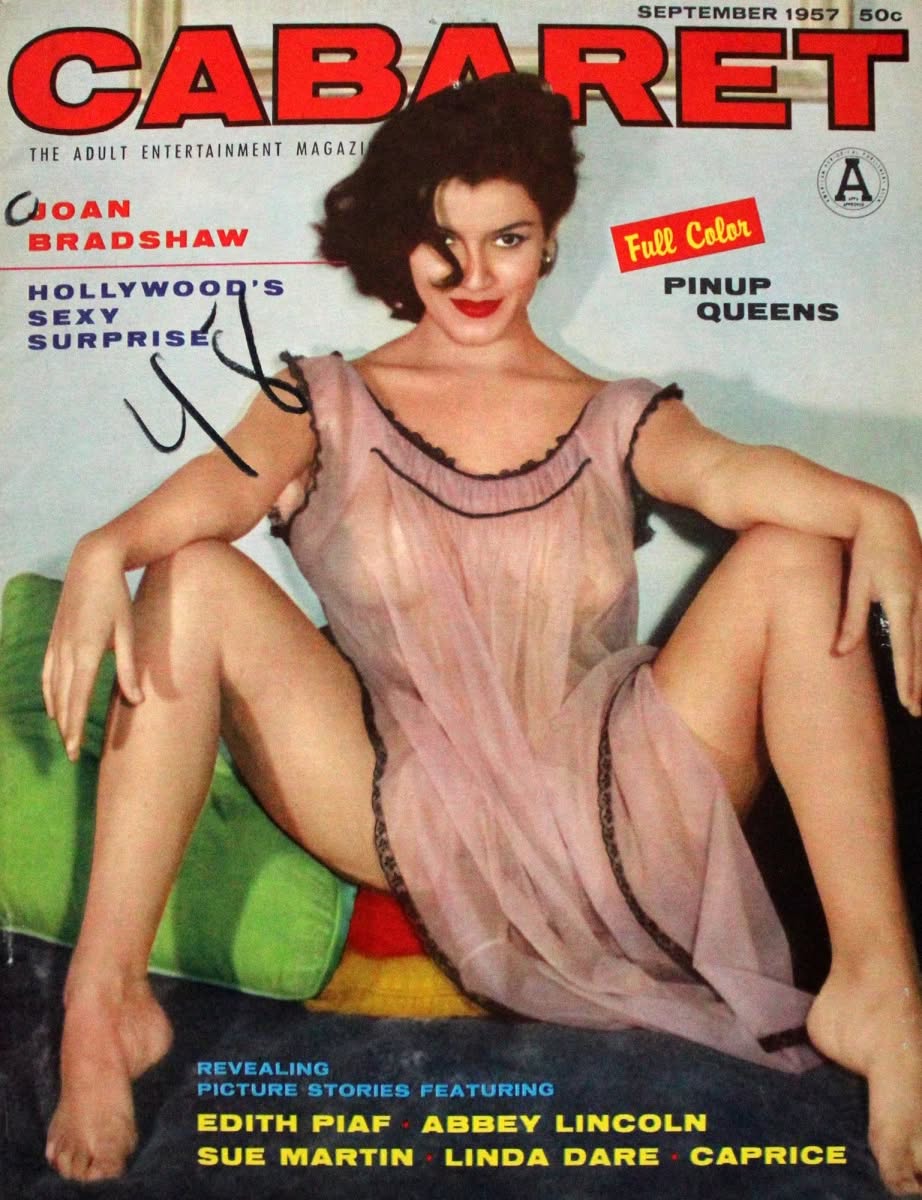 CABARET magazine side cover  September 1957