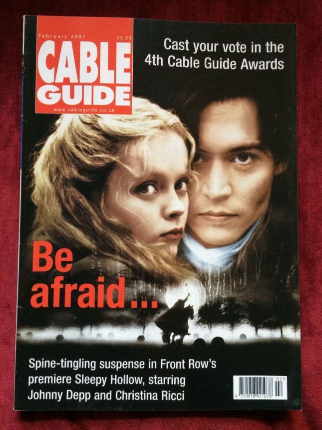 CABLE GUIDE UK magazine side cover  February 2001