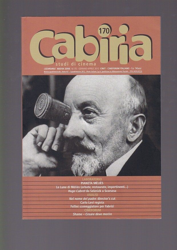 CABIRIA magazine side cover Issue 170 January/April 2012