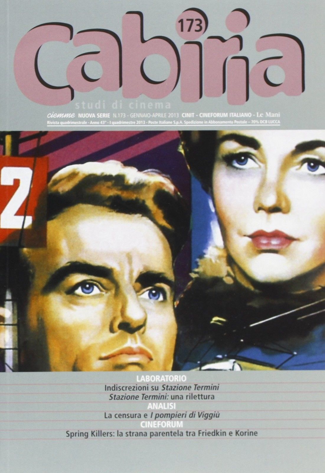 CABIRIA magazine side cover Issue 173 January/April 2013