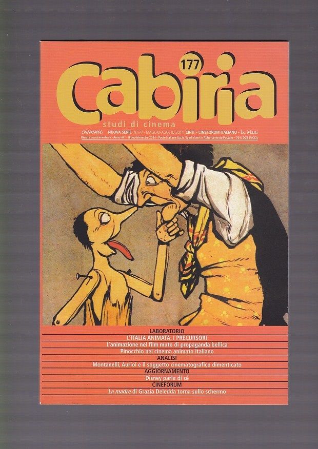 CABIRIA magazine side cover Issue 177 May/August 2014