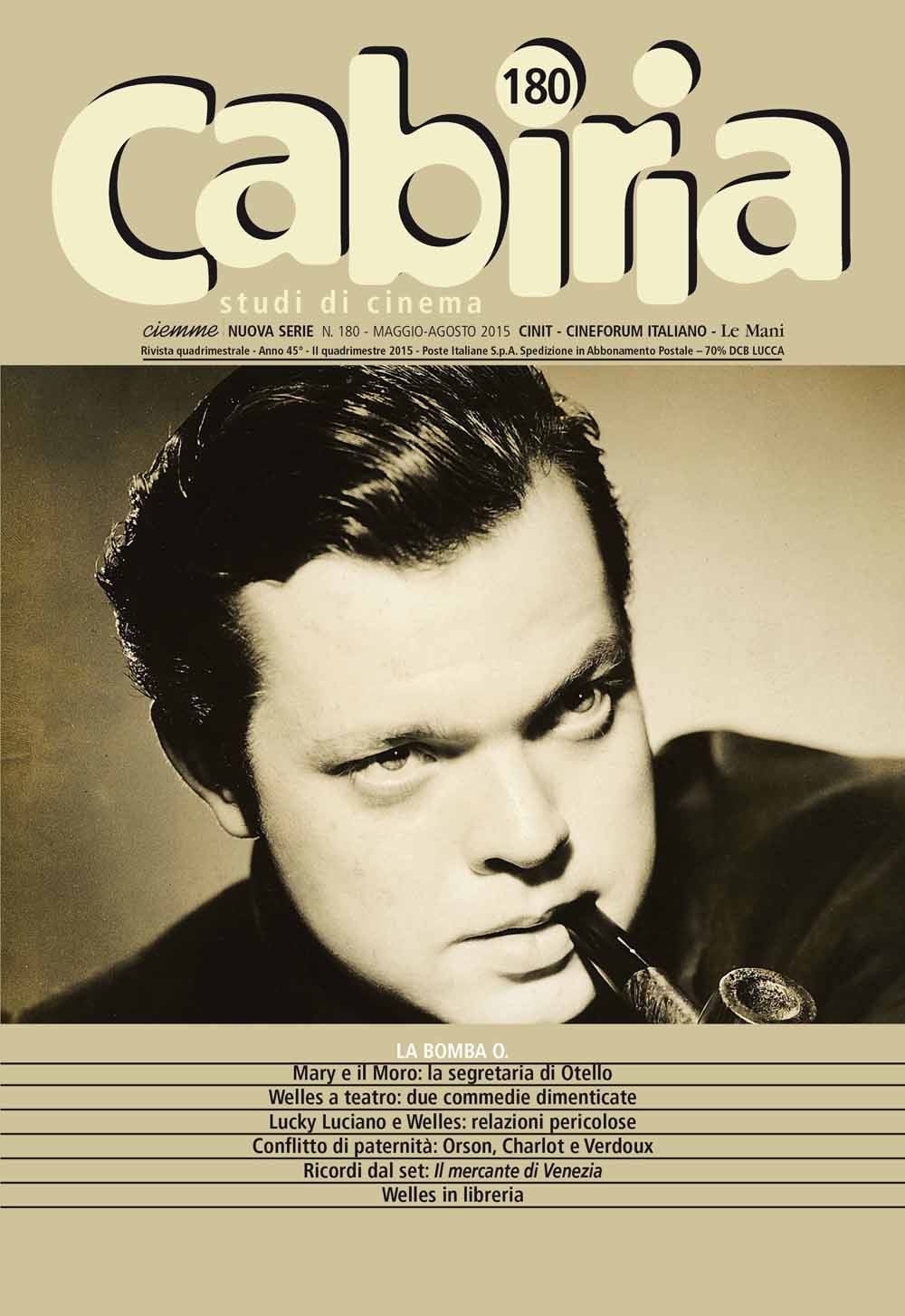 CABIRIA magazine side cover Issue 180 May/August 2015