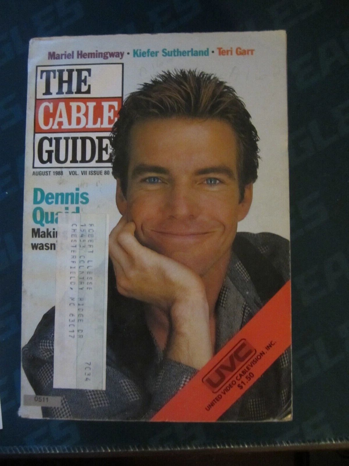 CABLE GUIDE UK magazine side cover  August 1988
