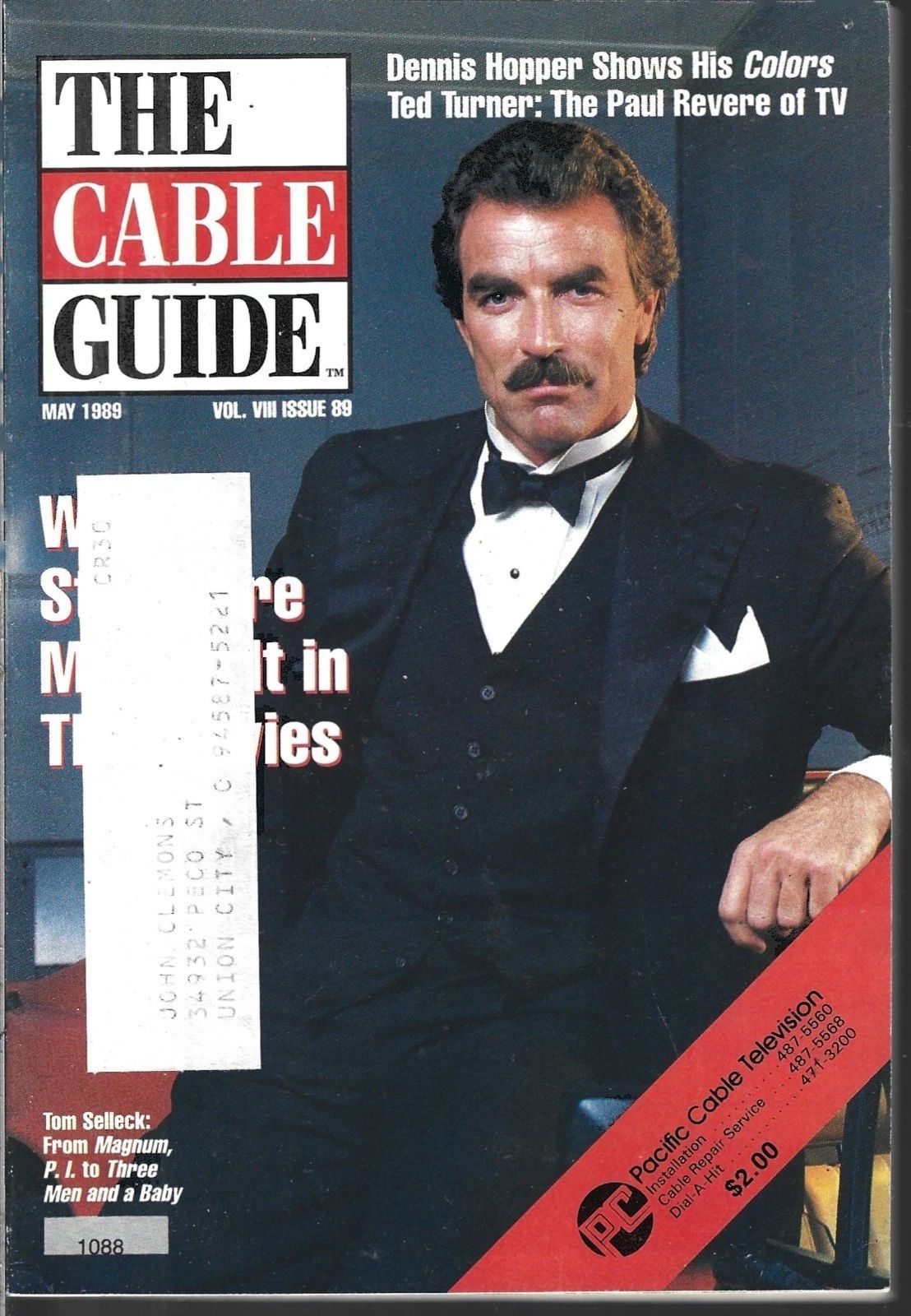 CABLE GUIDE UK magazine side cover  Vol 9 No  98  February 1990