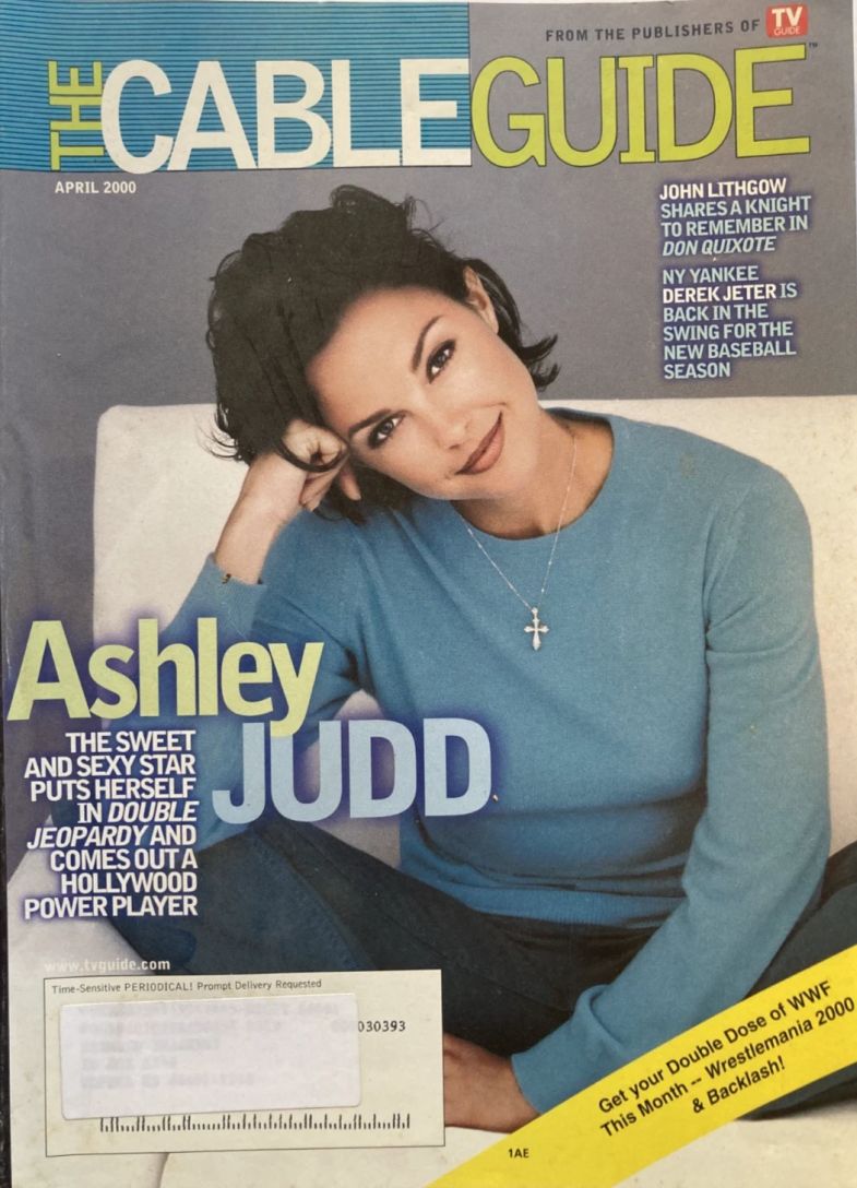 CABLE GUIDE USA magazine side cover  April 2000