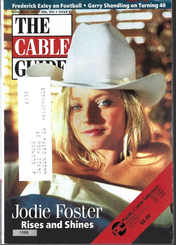 CABLE GUIDE USA magazine side cover  November 1989