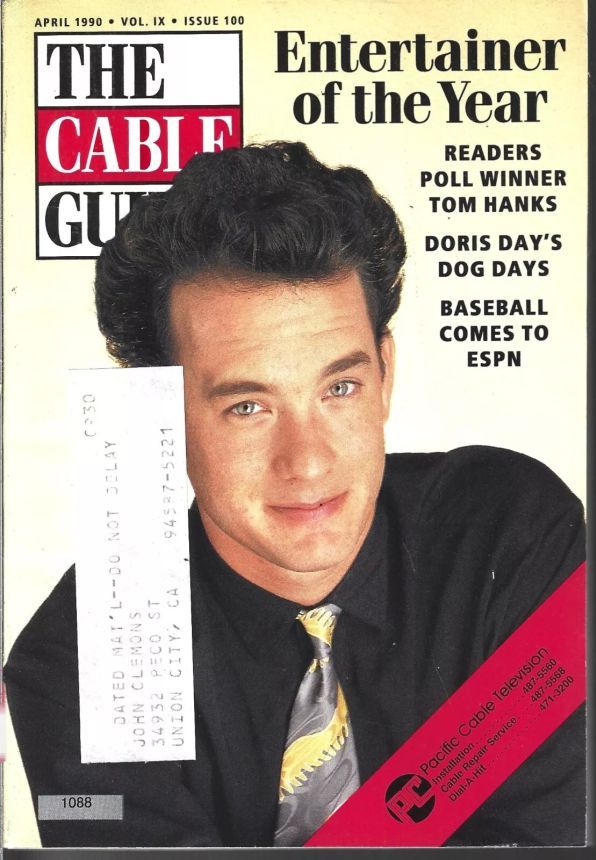 CABLE GUIDE USA magazine side cover Issue 100  April 1990