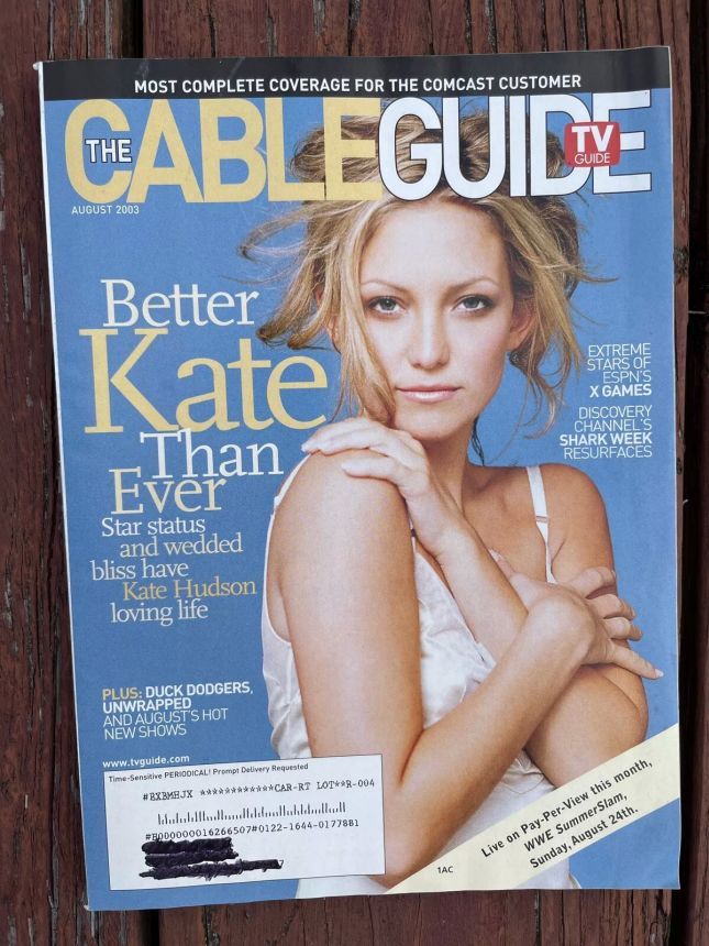 CABLE GUIDE USA magazine side cover  August 2003
