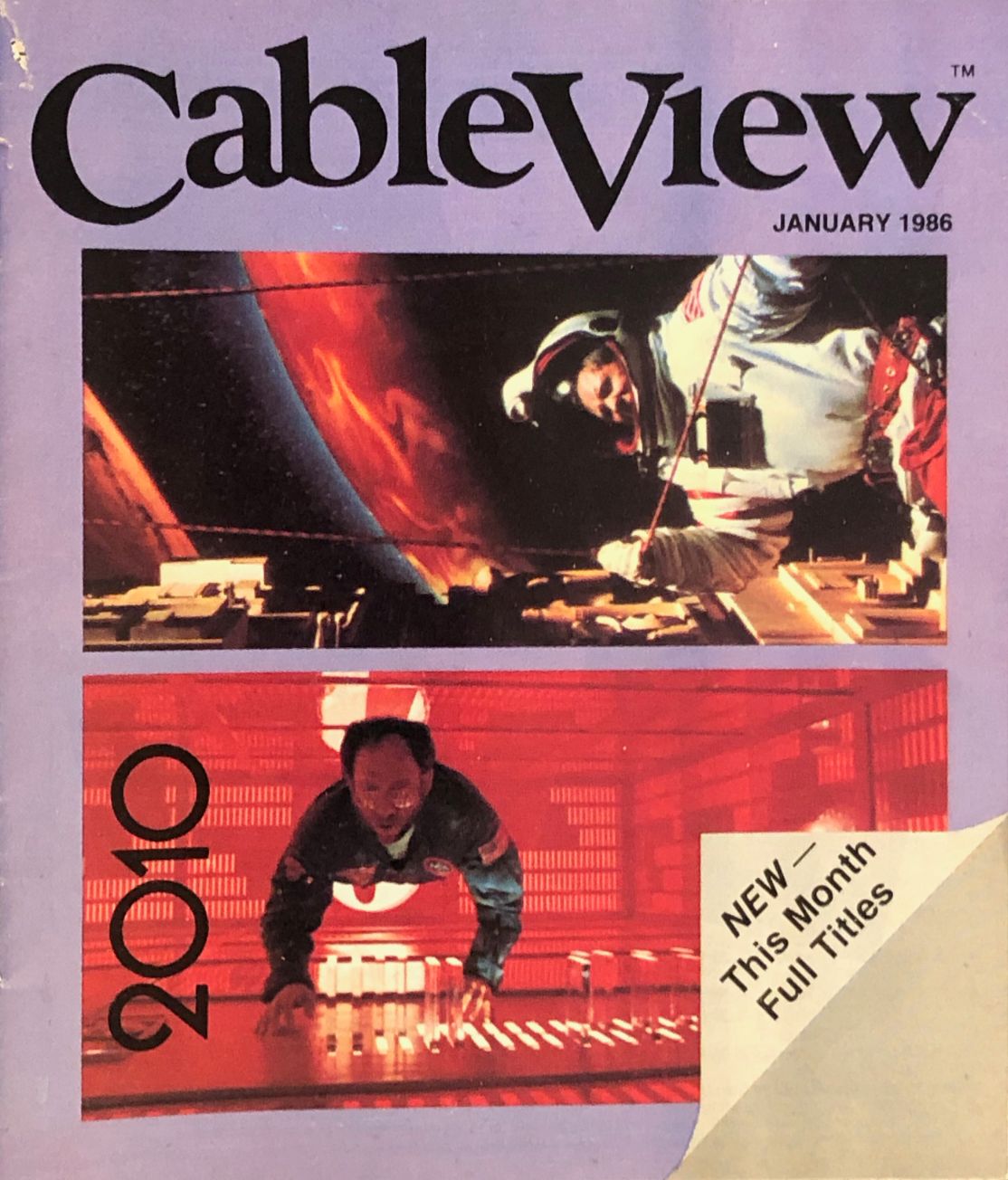 CABLEVIEW magazine side cover  January 1986