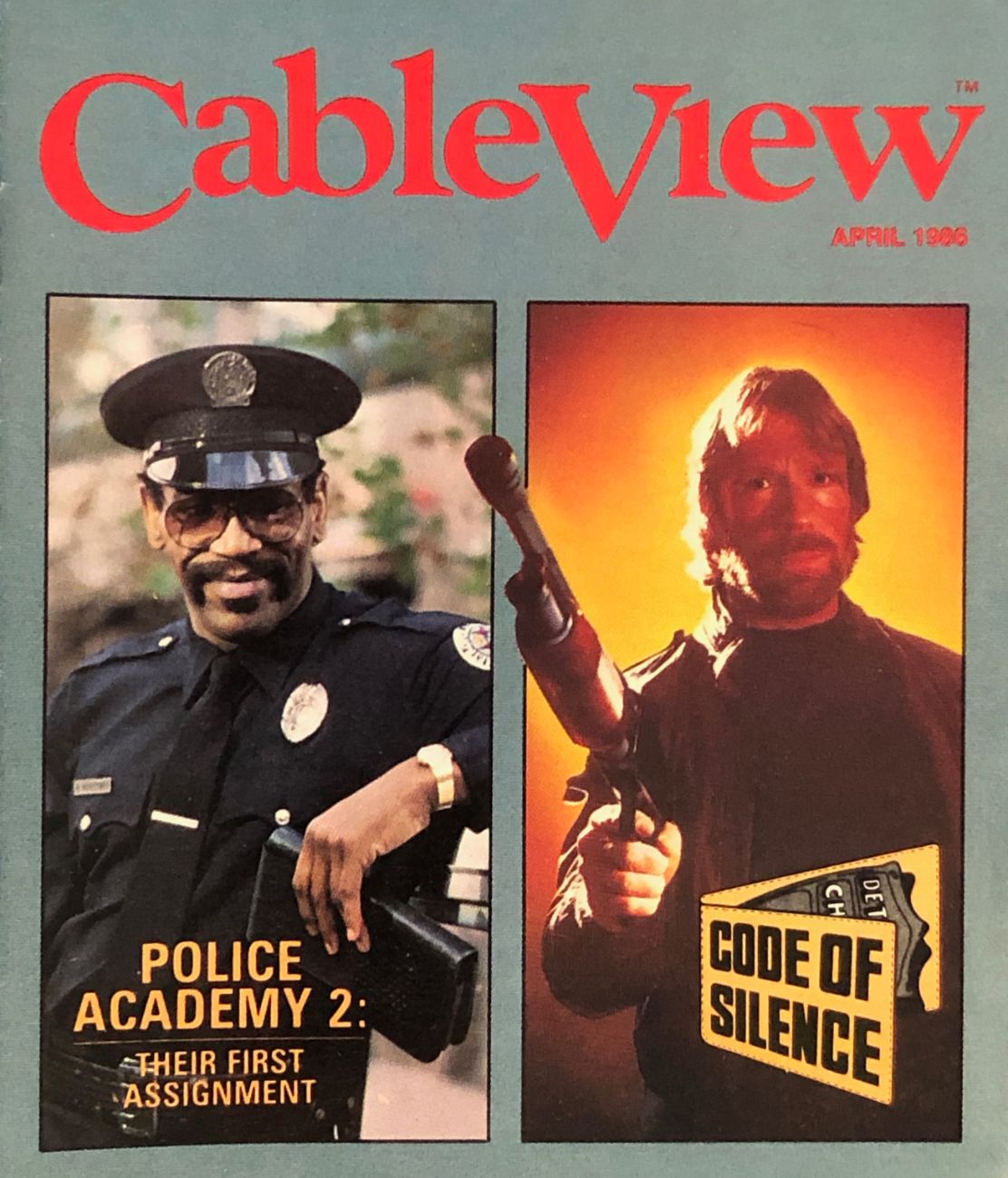 CABLEVIEW magazine side cover  April 1986