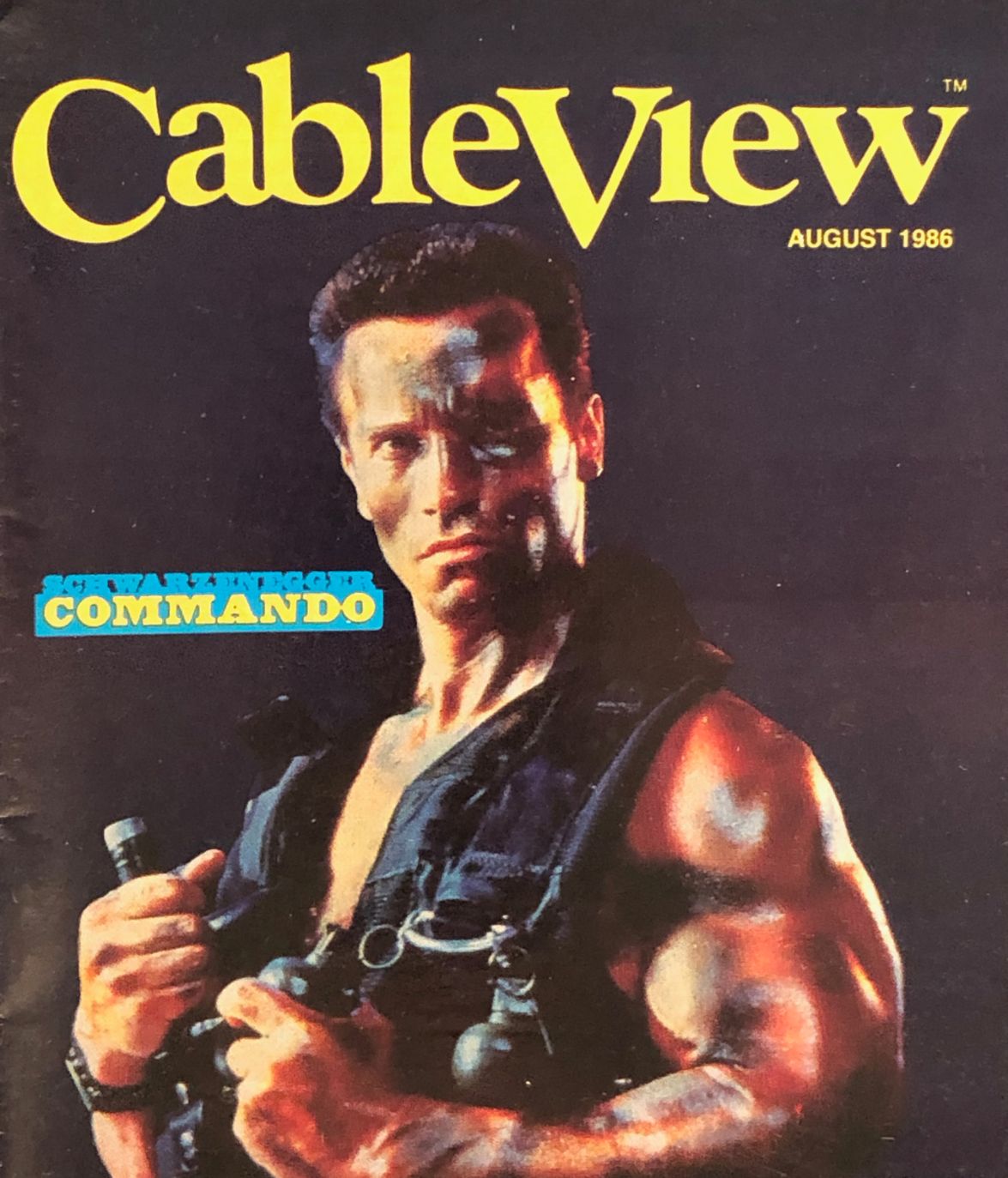 CABLEVIEW magazine side cover  August 1986