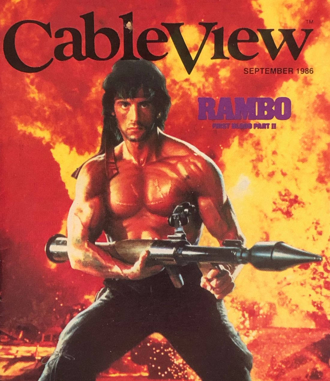 CABLEVIEW magazine side cover  September 1986