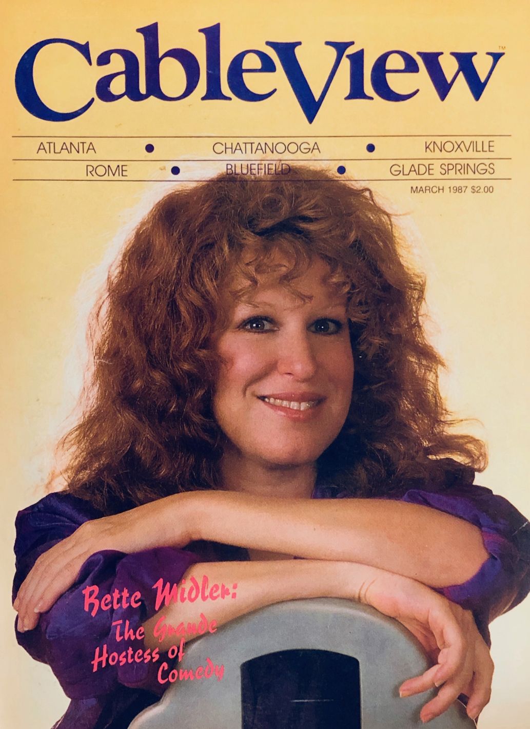 CABLEVIEW magazine side cover  March 1987
