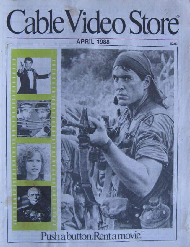 CABLE VIDEO STORE magazine side cover  April 1988