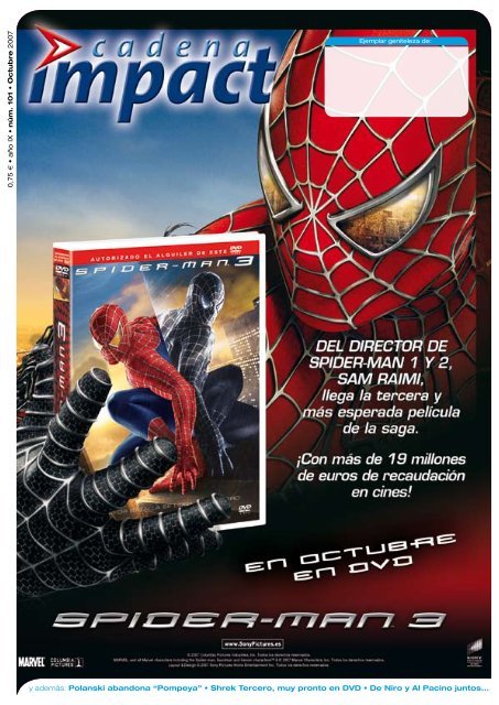 CADENA IMPACT magazine side cover Issue 101  October 2007
