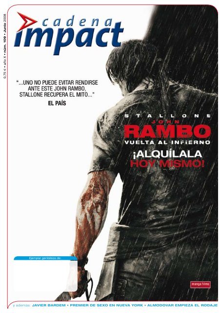 CADENA IMPACT magazine side cover Issue 109  June 2008