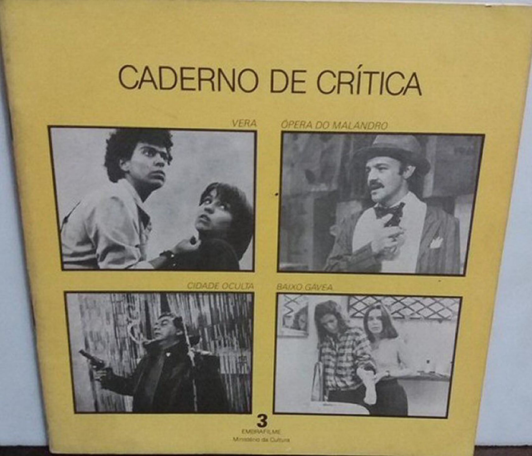 CADERNO DE CRITICA magazine side cover Issue 3   1987