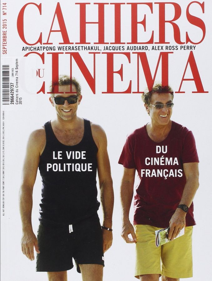 CAHIERS DU CINEMA magazine side cover Issue 714 September 2015