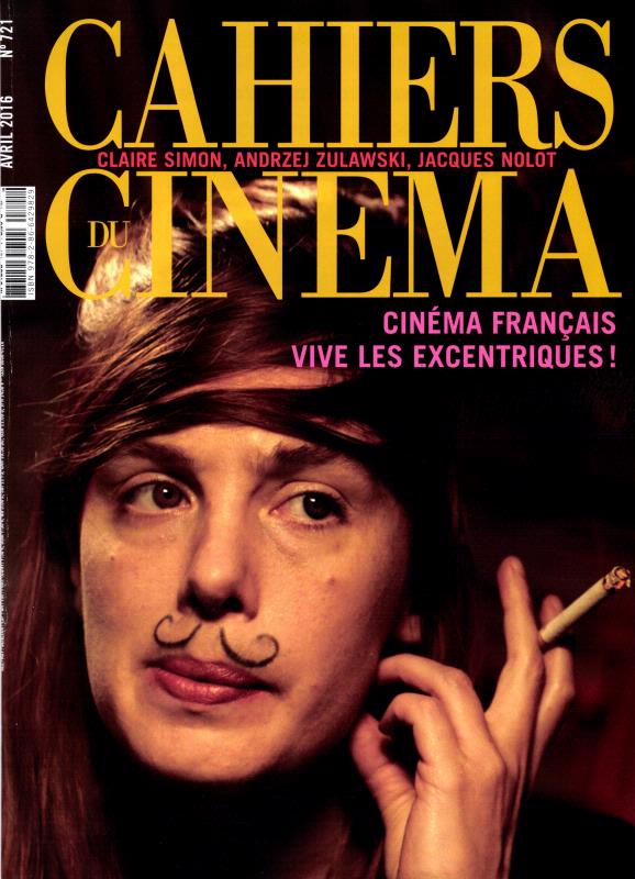 CAHIERS DU CINEMA magazine side cover Issue 721 April 2016