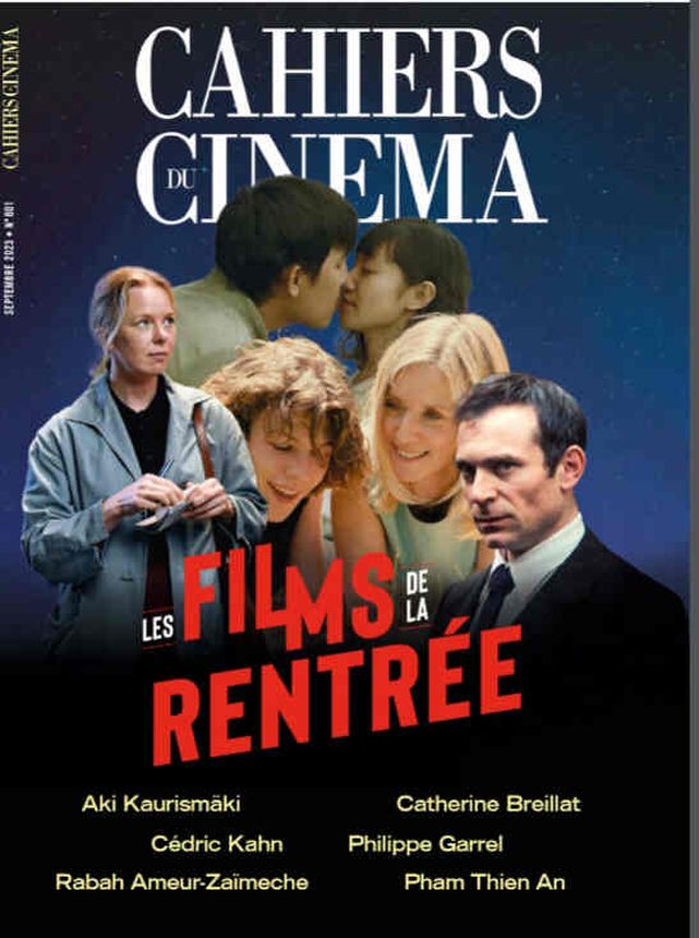 CAHIERS DU CINEMA magazine side cover Issue 801  September 2023