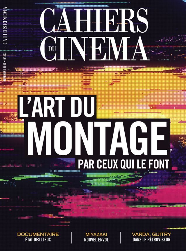 CAHIERS DU CINEMA magazine side cover Issue 803  November 2023