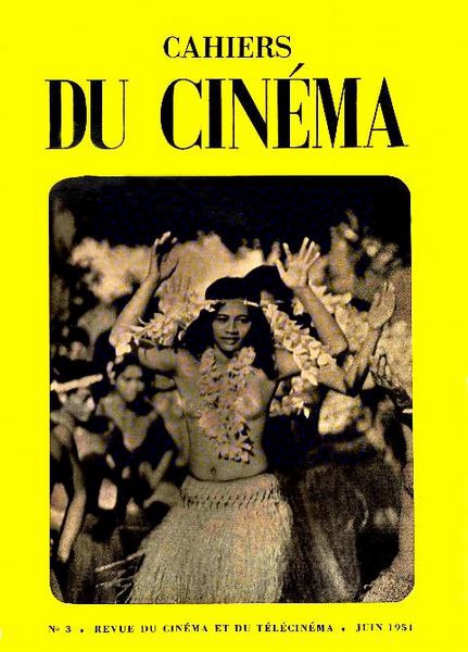 CAHIERS DU CINEMA magazine side cover Issue 3 June 1951