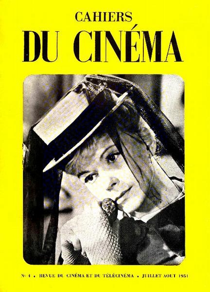 CAHIERS DU CINEMA magazine side cover Issue 4 July/August 1951