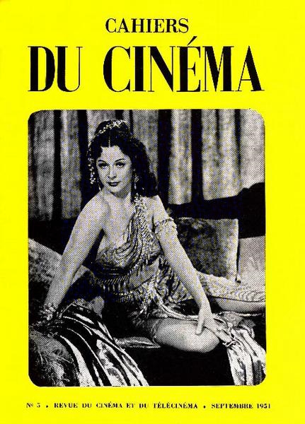 CAHIERS DU CINEMA magazine side cover Issue 5 September 1951