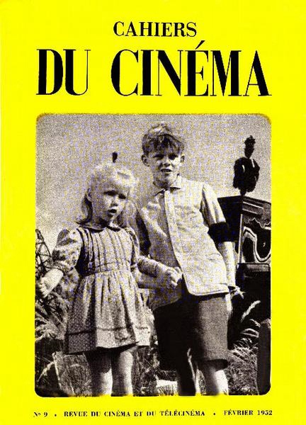 CAHIERS DU CINEMA magazine side cover Issue 9 February 1952