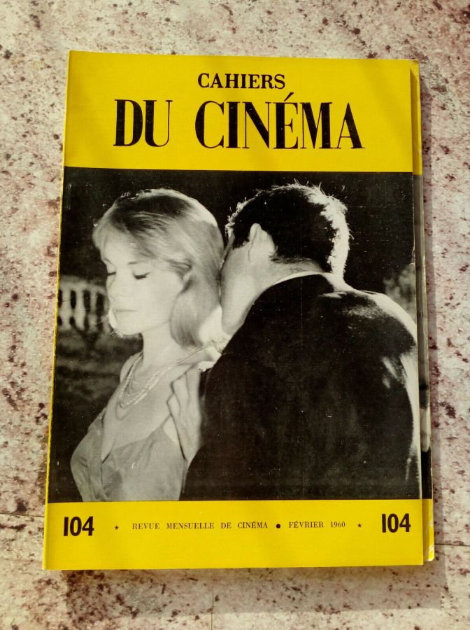 CAHIERS DU CINEMA magazine side cover Issue 104 February 1960