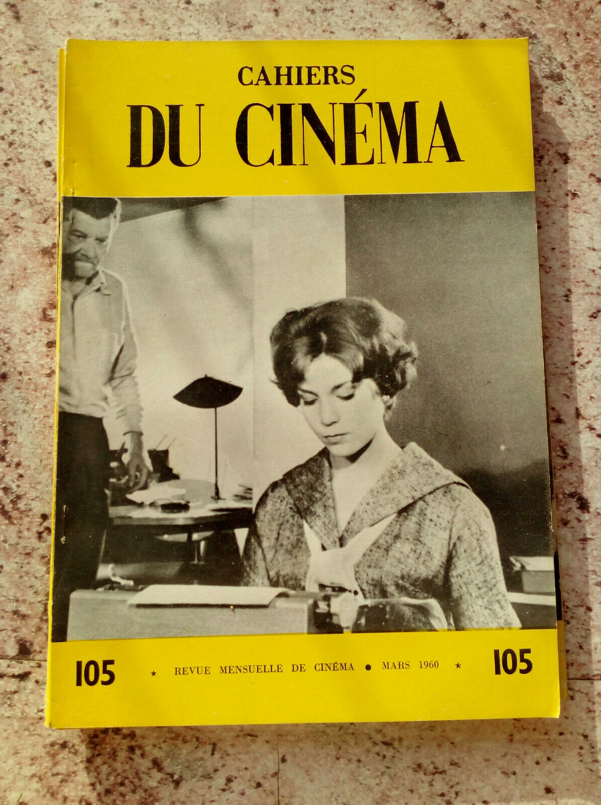 CAHIERS DU CINEMA magazine side cover Issue 105 March 1960