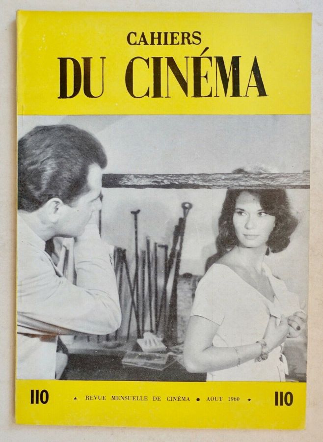 CAHIERS DU CINEMA magazine side cover Issue 110 August 1960
