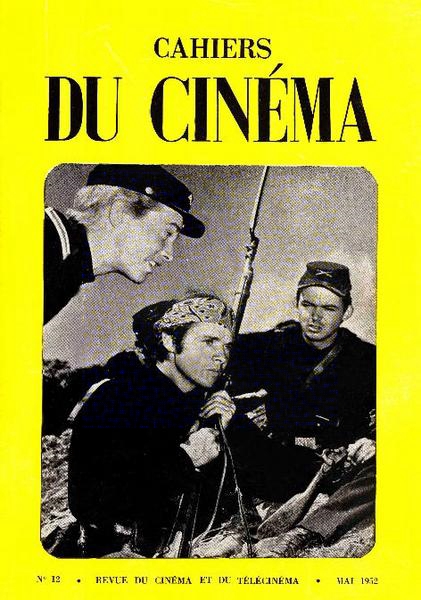 CAHIERS DU CINEMA magazine side cover Issue 12 May 1952