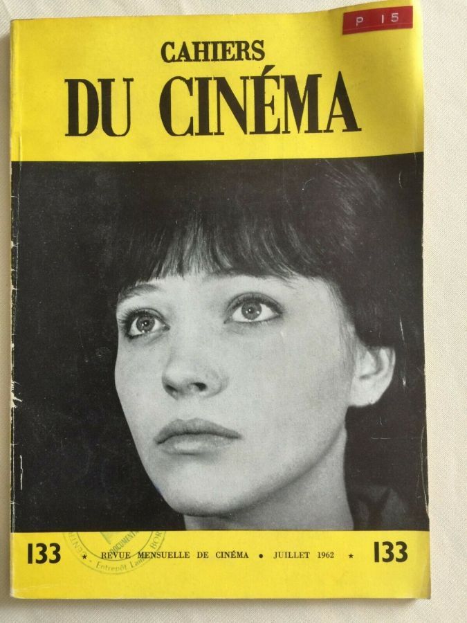 CAHIERS DU CINEMA magazine side cover Issue 133 July 1962