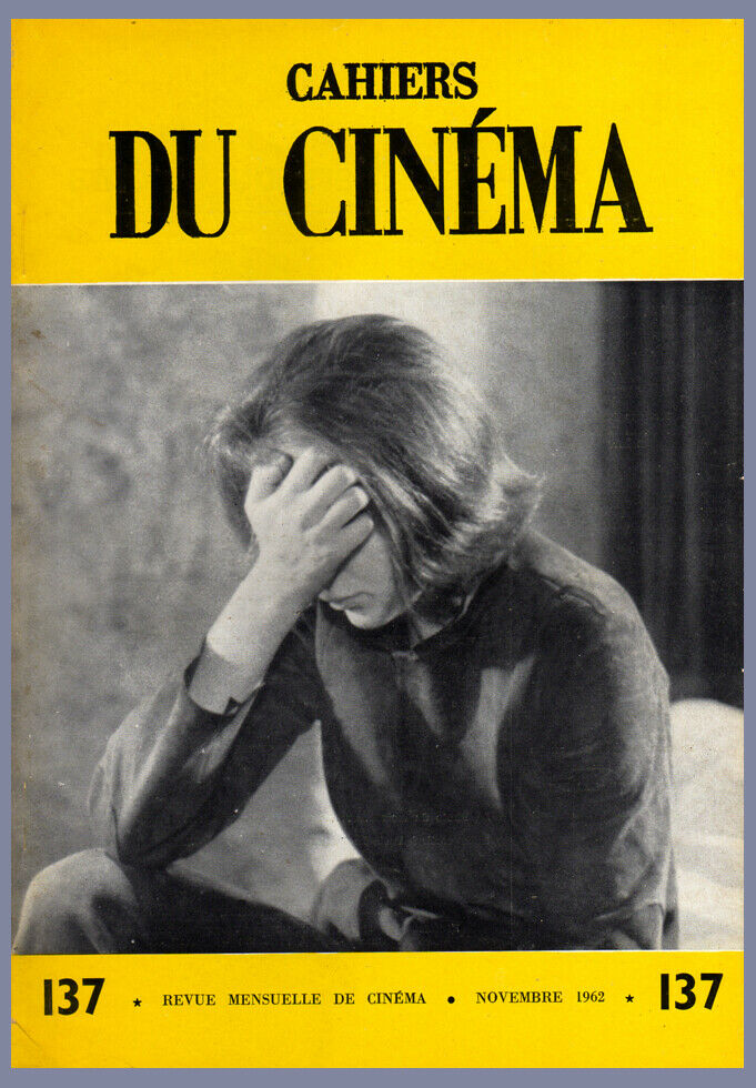 CAHIERS DU CINEMA magazine side cover Issue 137 November 1962