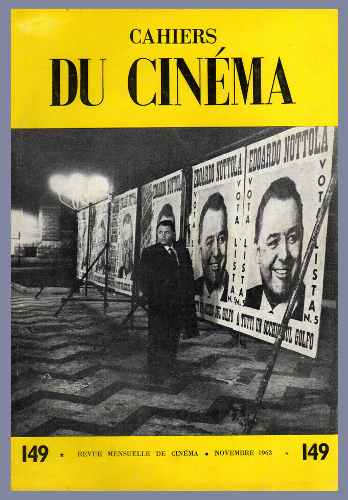 CAHIERS DU CINEMA magazine side cover Issue 149 November 1963