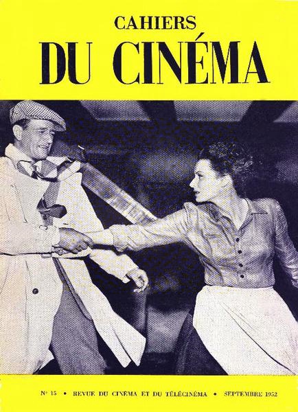CAHIERS DU CINEMA magazine side cover Issue 15 September 1952