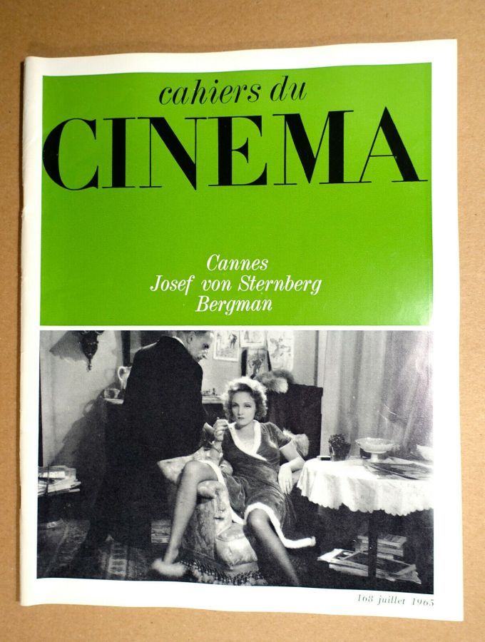 CAHIERS DU CINEMA magazine side cover Issue 168 July 1965