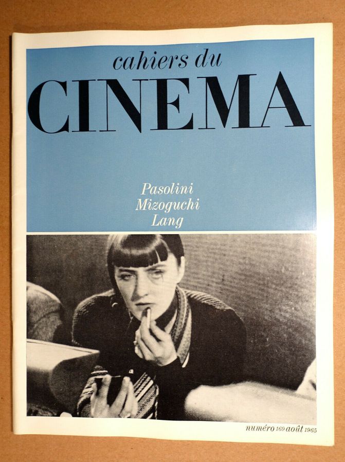 CAHIERS DU CINEMA magazine side cover Issue 169 August 1965