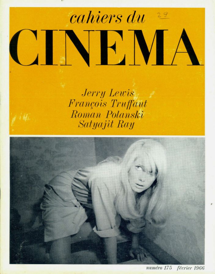 CAHIERS DU CINEMA magazine side cover Issue 175 February 1966