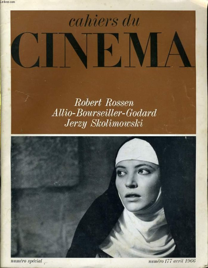 CAHIERS DU CINEMA magazine side cover Issue 177 April 1966