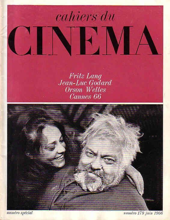 CAHIERS DU CINEMA magazine side cover Issue 179 June 1966