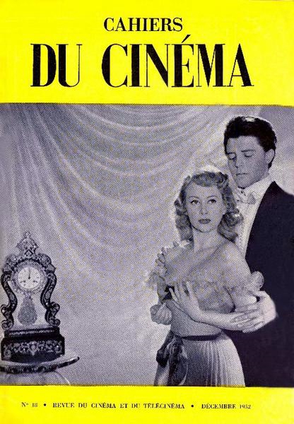 CAHIERS DU CINEMA magazine side cover Issue 18 December 1952