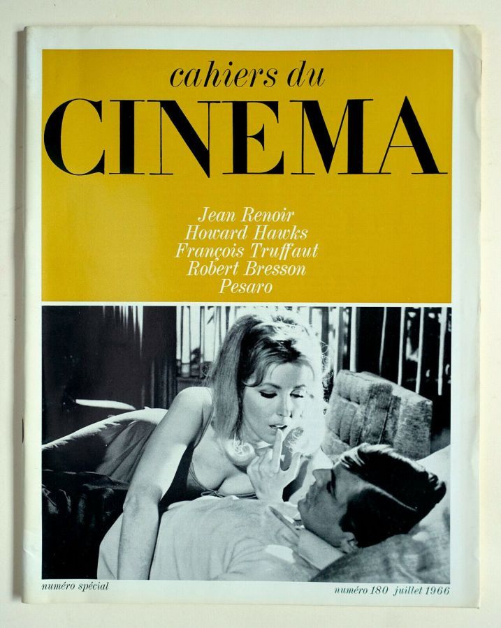 CAHIERS DU CINEMA magazine side cover Issue 180 July 1966