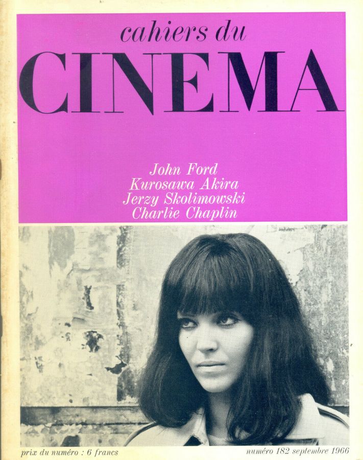 CAHIERS DU CINEMA magazine side cover Issue 182 September 1966