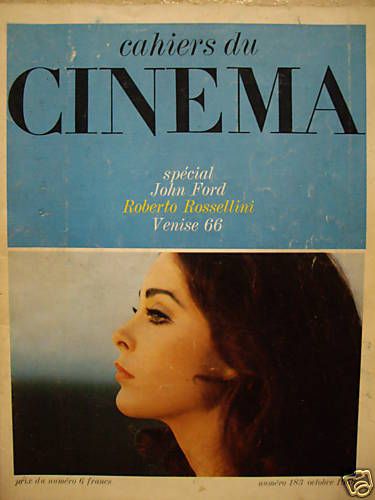 CAHIERS DU CINEMA magazine side cover Issue 183 October 1966