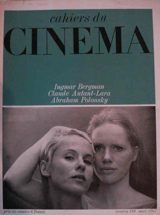 CAHIERS DU CINEMA magazine side cover Issue 188 March 1967