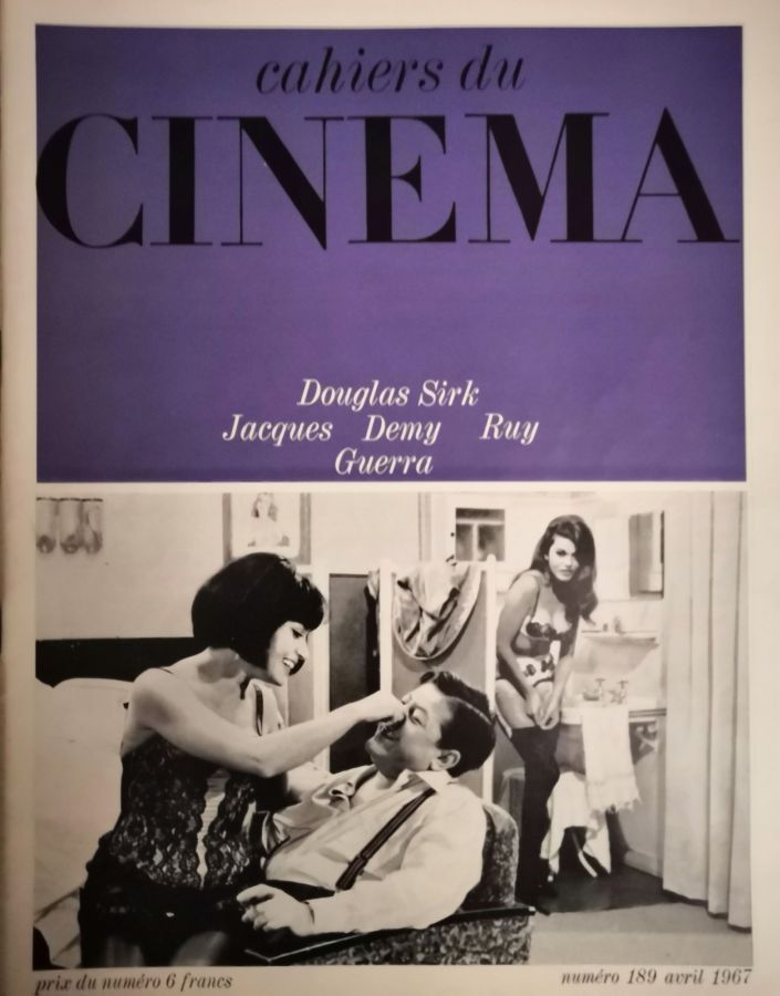 CAHIERS DU CINEMA magazine side cover Issue 189 April 1967